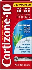 Cortizone-10 1% Hydrocortisone Anti Itch Cream Aloe 2oz Maximum Strength