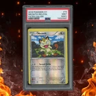 Pokemon XY Fates Collide MEOWTH 74/124 Reverse Foil PSA 9 MISCUT w/ Print Dots