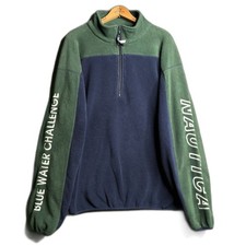 Vintage 90'S Nautica Half-Zip Fleece Pullover Made in USA Men's Large
