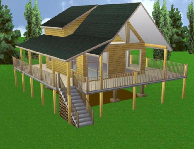 Plans De Construction Pour Cabine Avec Loft - Pack Complet Plans 24x32 Et Liste De Matériaux - Neuf
