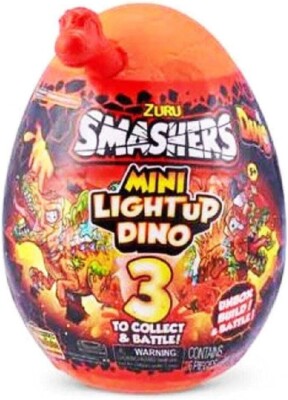 Smashers Dino Mini Überraschungsei Licht Schleim - T-Rex Spino Stego   Ed. S4