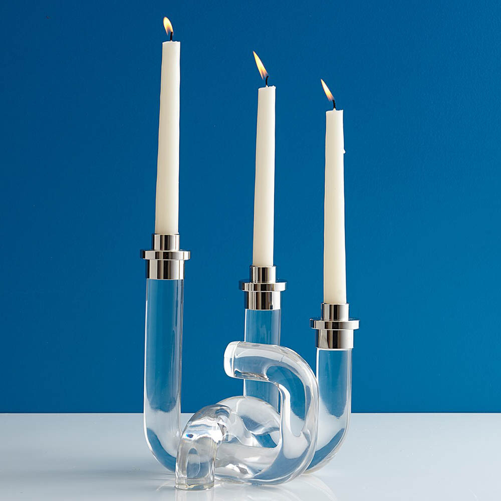 NEW Jonathan Adler Pompidou Acrylic Candle Holder Clear | eBay