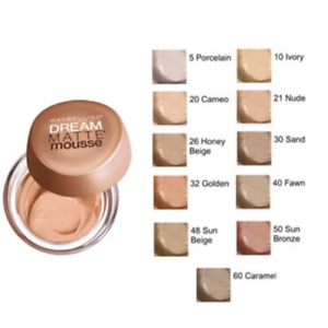 Maybelline Dream Matte Mousse Colour Chart