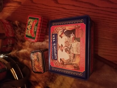 (3) Vintage Tins Lipton Tea  Heinz's Kodak