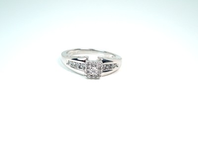 Vintage Keepsake Diamond ct tw 14k WG Engagement Ring GAL