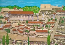 QUADRO DIPINTO A MANO SU TELA FIRMATO SALVATORE GERACI 1949