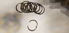30-Count Loose Leaf Binder Rings Book Ring Keychain Silver - 1-Inch - 1"