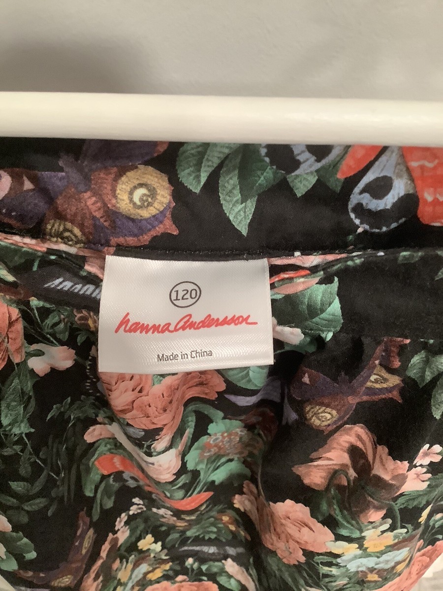 Robe Taie D'oreiller Hanna Andersson Taille 120 (6-8 Ans) - Imprimé Floral Multicolore - Coton - Occasion Très Bon état