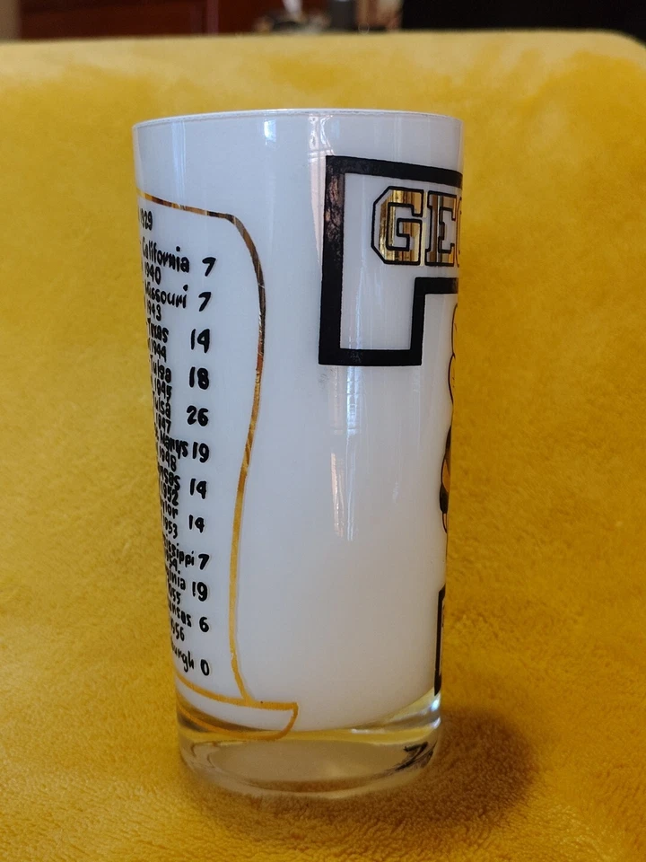 GA Tech Yellow Jackets Glass Rose Orange Cotton Sugar Bowl Wins 1929-1956 Foto 2 de 4
