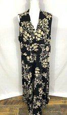 Vince Camuto Dress Womens 3X Black Floral Summer Oasis Sleeveless Maxi NWT
