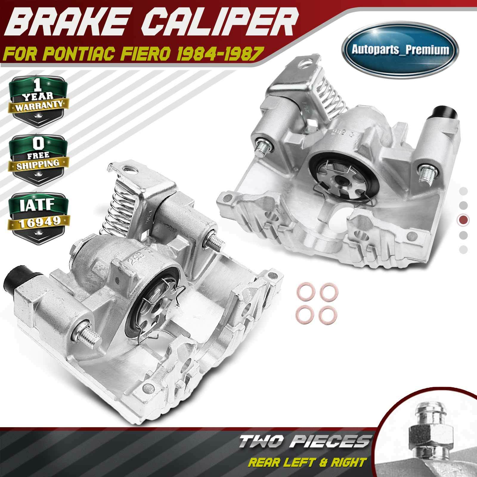 2x Disc Brake Caliper for Pontiac Fiero 84-87 L4 2.5L V6 2.8L Rear Left & Right