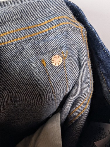 LEVI'S LVC Selvedge Big E 501Z XX Denim Jean 34 x 32 (30x29) Japan Hidden Rivet - Picture 8 of 10