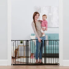 58-Inch Home Accents Super Wide Walk through Baby Gate, Includes 6-Inch, 8-Inch