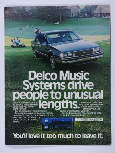 1986 Buick Vintage Delco Golfing Out Of Window Original Print Ad 8.5 x 11" - Picture 5 of 5
