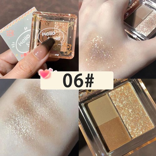 Nude Matte Eyeshadow Palette Mix 4 Farben Pearly Shimmer Highlighter Für Das ↓ - Bild 20 von 27