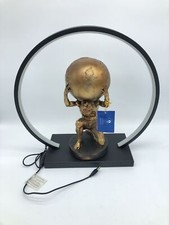 DKD Home Decor Atlas LED-Harz Deko, Schwarz/Kupfer, 40,5x16x38 cm