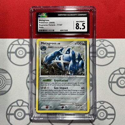 CGC NM/MINT+ 8.5 Metagross 7/147 2009 Supreme Victors Pokemon Card