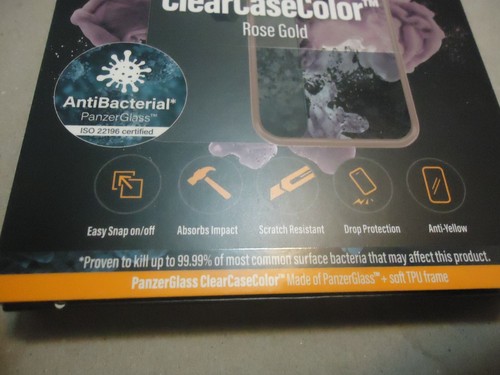 Panzer Glass Clear Case color- Rose Gold for iPhone 12/12 Pro - Photo 5 sur 7