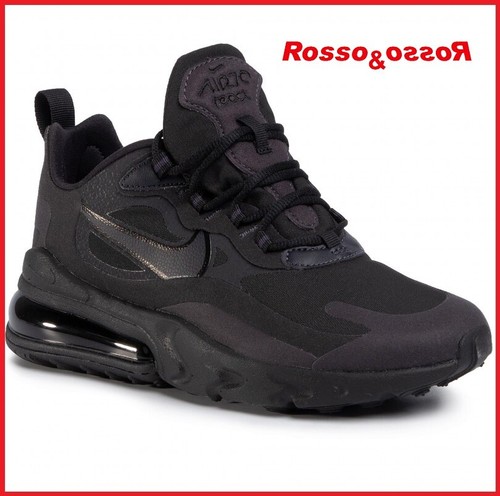 Nike Air Max 270 React Scarpe da ginnastica uomo donna nere 39 nero running  | eBay