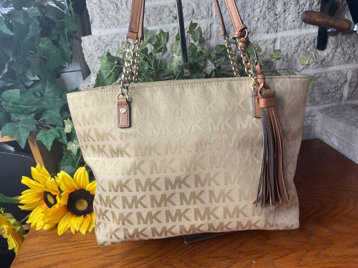 バッグ TYPE-G MICHAEL KORS E/W CHAIN LOGO SIGNATURE TOTE SHOULDER HANDBAG PURSE