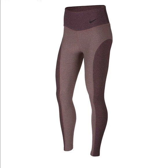 NIKE Dri FIT Power Studio Training Tights Pants Wine Women s size