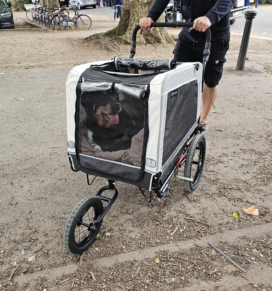 Klarfit 2in1 Dog stroller w/Convertible Pet Stroller, Dog Trailer for