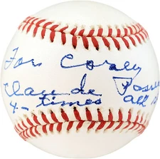 Claude Passeau Autographed NL Baseball Pirates, Cubs "For Corey" PSA/DNA F41084