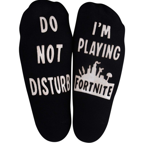 Gamer Socks Video Game Grippy Fun Boys Cheap Fort Gift Playing Grip Kid Nite - Picture 5 of 7