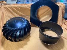 Roof Turbine Vent Black Aluminum Whirly Bird Attic Vent 14" Master Flow AIC14BL