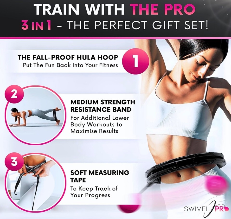 SWIVEL PRO® ORIGINAL Weighted Hula Hoop Weight Loss Exercise Waist