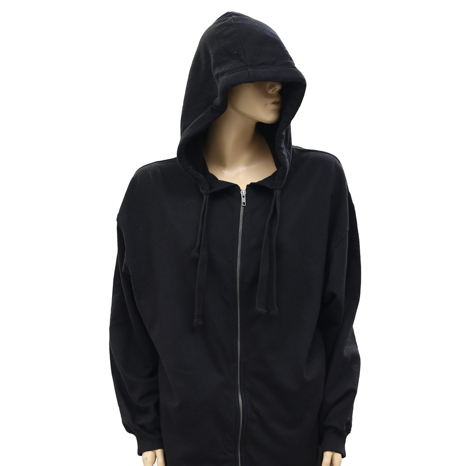 Urban Outfitters UO Don’t Call Me ZipUp Sweatshirt Jacket Top Black S