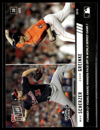 2019 Topps Now 1072 Max Scherzer / Zack Greinke