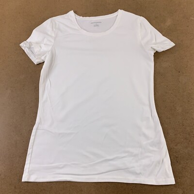 Amazon Essentials Women's Size Medium White Short Sleeve Crew Neck T-Shirt New