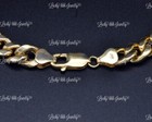 Real 14K Yellow Gold Mens Hollow Miami Cuban Link  Bracelet 8 inches 19.20 grams — photo 3
