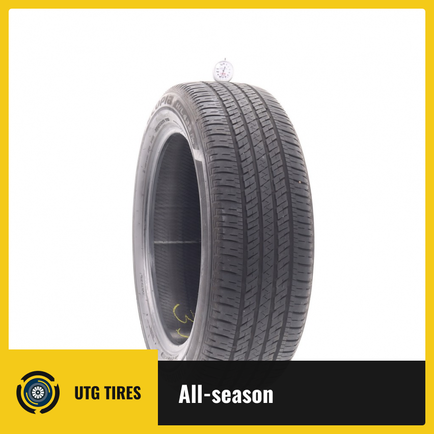 Used 225/55R19 Bridgestone Ecopia H/L 422 Plus 99H – 7/32 Tread, All Season, 1 Tire
