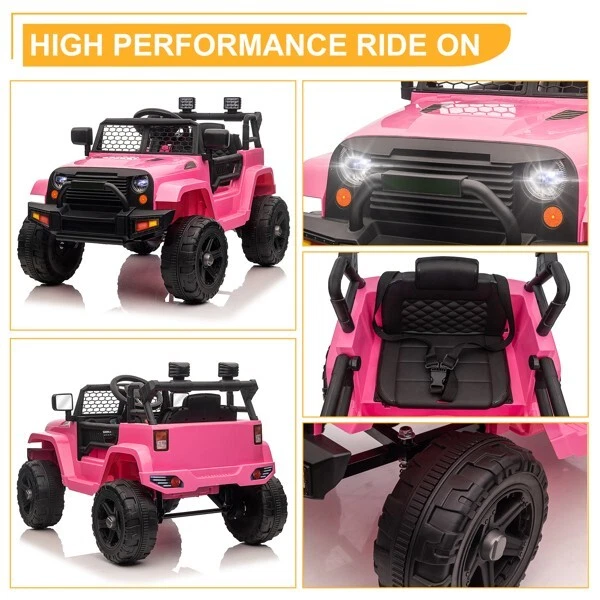 LEADZM Dual Drive 12V 4.5A.h with 2.4G Remote Control Jeep Pink LEADZM Dual Drive 12V 4.5A.h with 2.4G Remote Control Jeep Pink