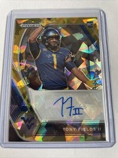 2021 PRIZM GOLD CRACKED ICE PRIZM AUTO AUTOGRAPH TONY FIELDS II ROOKIE CARD WV
