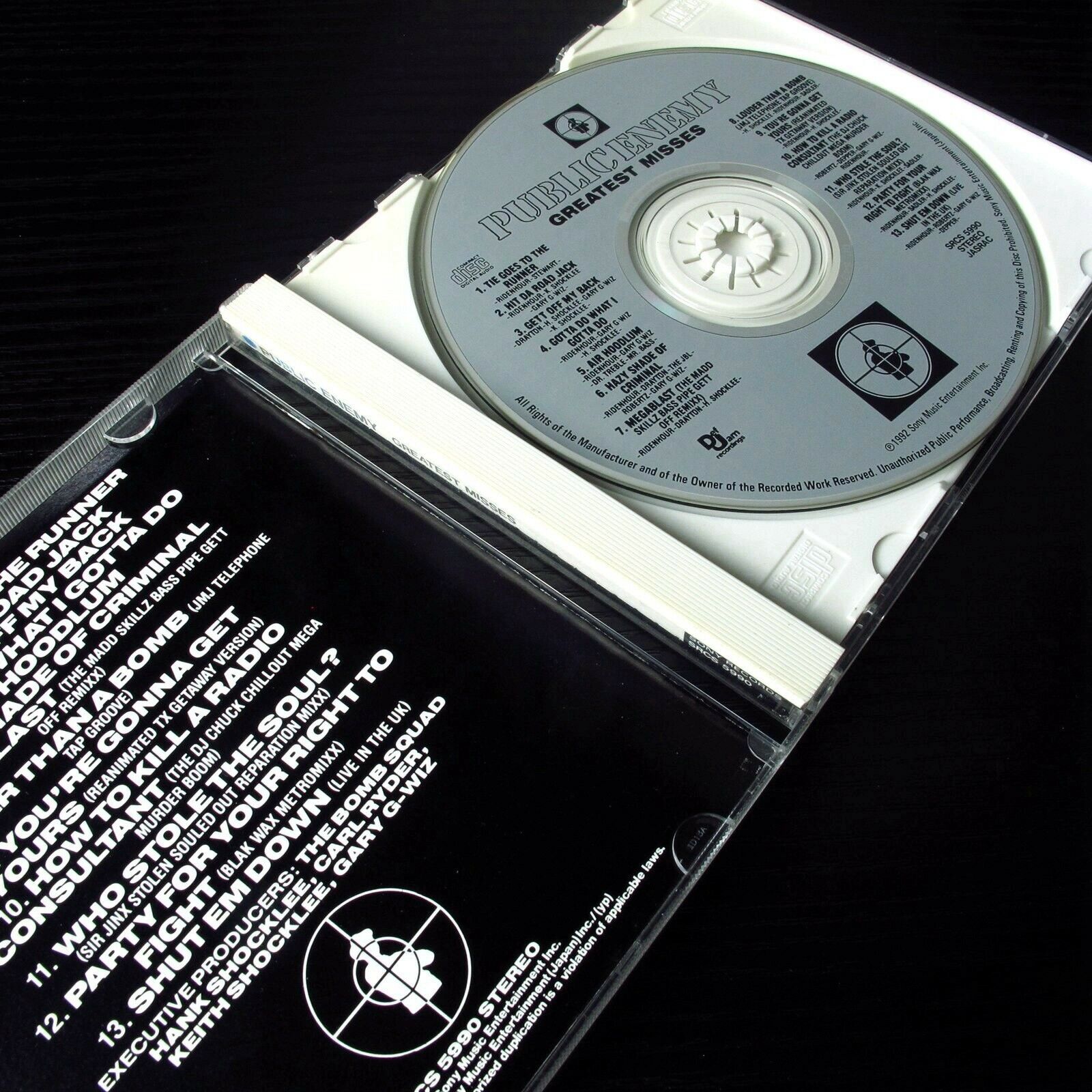 Public Enemy Greatest Misses Japan CD Srcs-5990 1992 OBI for sale 