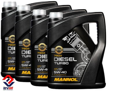 4x5 L MANNOL Diesel Turbo 5W-40 Motoröl 5W40 VW 502 00 505 00 FIAT 9.55535-H2
