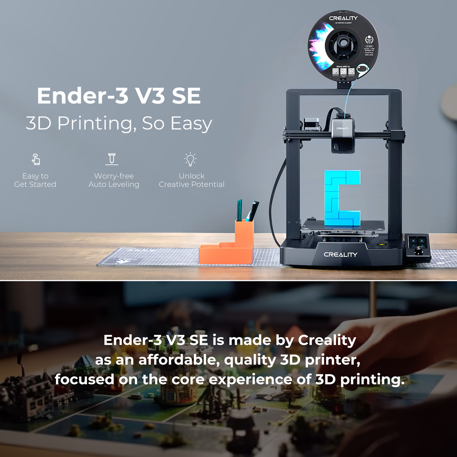 Creality Ender-3 V3 SE 3D Drucker CR Touch Automatischer Nivellierung 180 mm/s - Bild 4