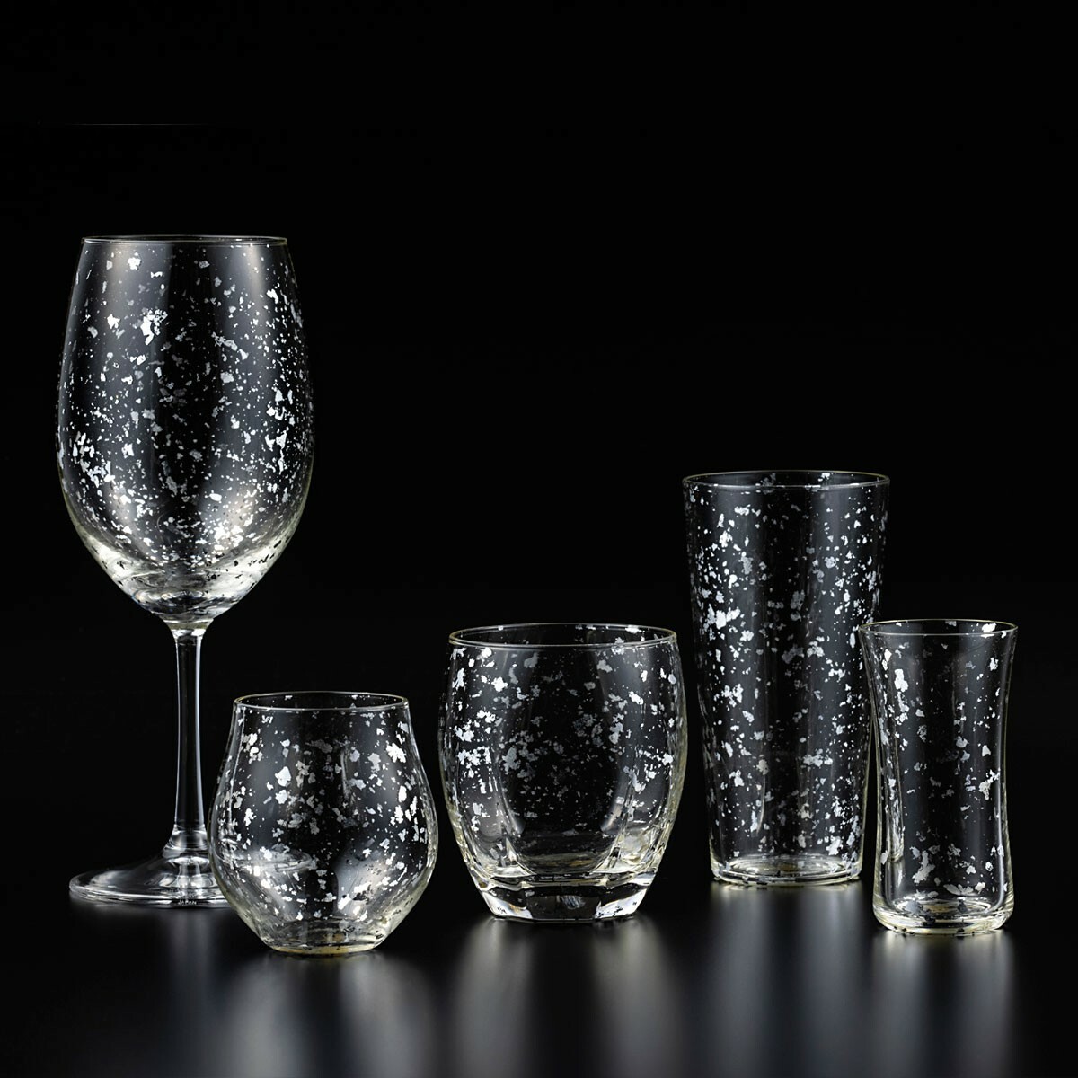 Kanazawa Hakuichi Silver Leaf Stardust Tumbler Φ7.2㎝xH13.8 Kanazawa Hakuichi Silver Leaf Stardust Tumbler Φ7.2㎝xH13.8