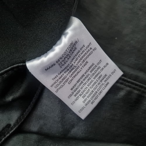 Women's size 16 'ATMOS & HERE' Gorgeous black waxed stretch skinny jeans- EUC - Picture 7 of 7