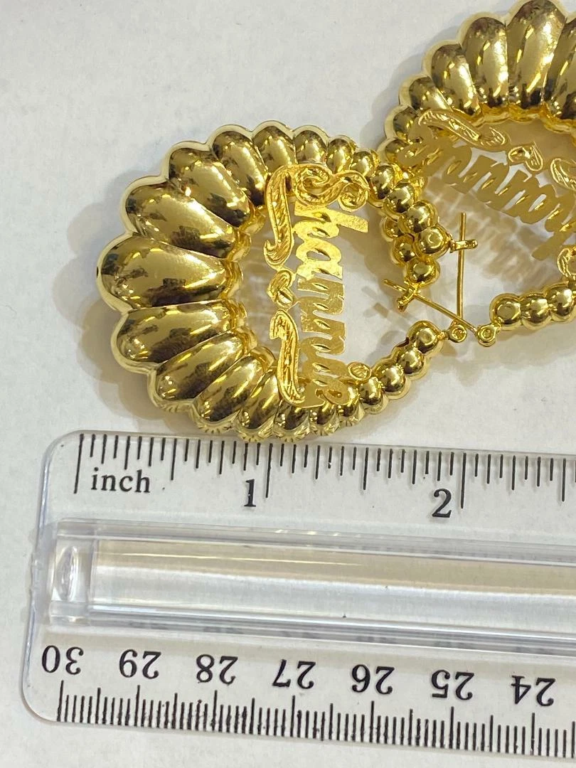 Shrimp earrings with name discount
