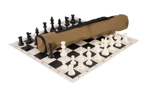 Quiver Chess Set Combination - Triple Weighted Pieces | Vinyl Board | Quiver Bag - Picture 7 of 43