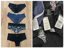 Lot Vintage Y2K Victoria's Secret Lace Hiphugger Cheeky Panties Bikini low rise