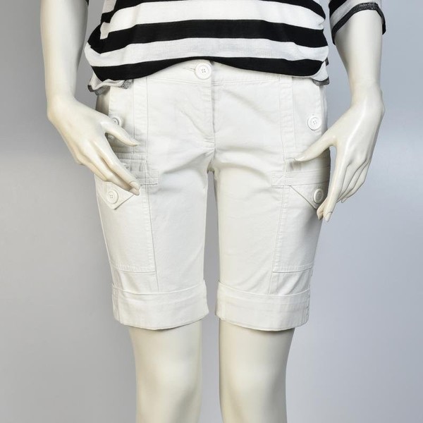 Women Max Mara Shorts White Cotton 34