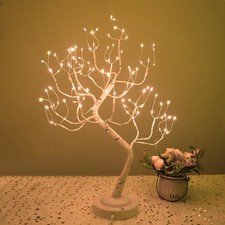 LED Baum Lichter, 108 LEDs Birke Lichterbaum Innen, 8 Modi, USB/Batteriebetri...