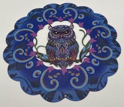Owl Metal Wind Spinners 12 Inch 3D Metal Wind Spinner