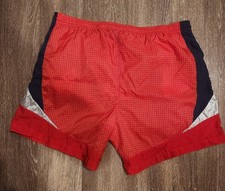 Mens Vintage Laguna Swim Trunks Large 36-38 Red Drawstring Board Short Swimwear