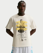 Nike Men's Caitlin Clark Logo Indiana Fever Logo WNBA Basketball T Shirt XL $50